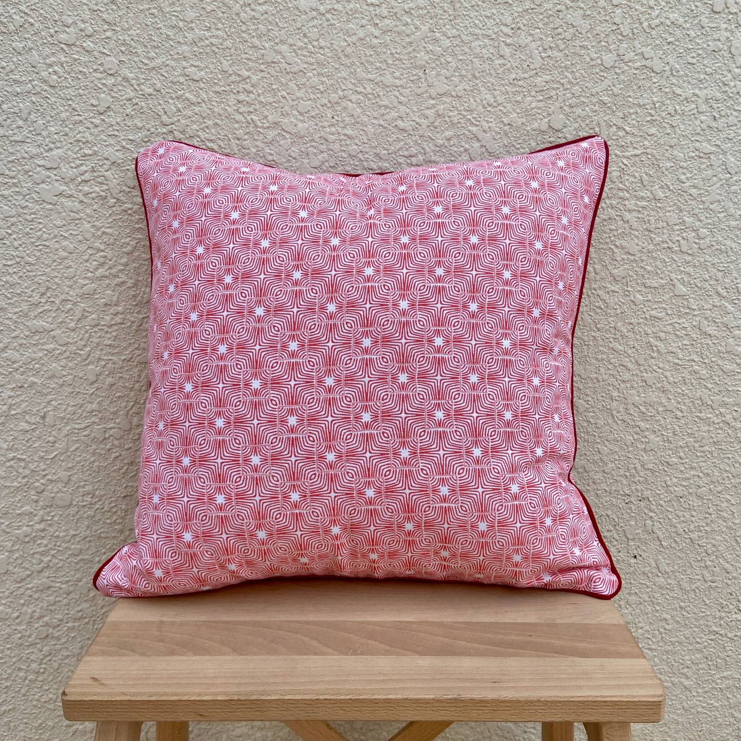 Red Abstract cushion cover 16 x 16 inches