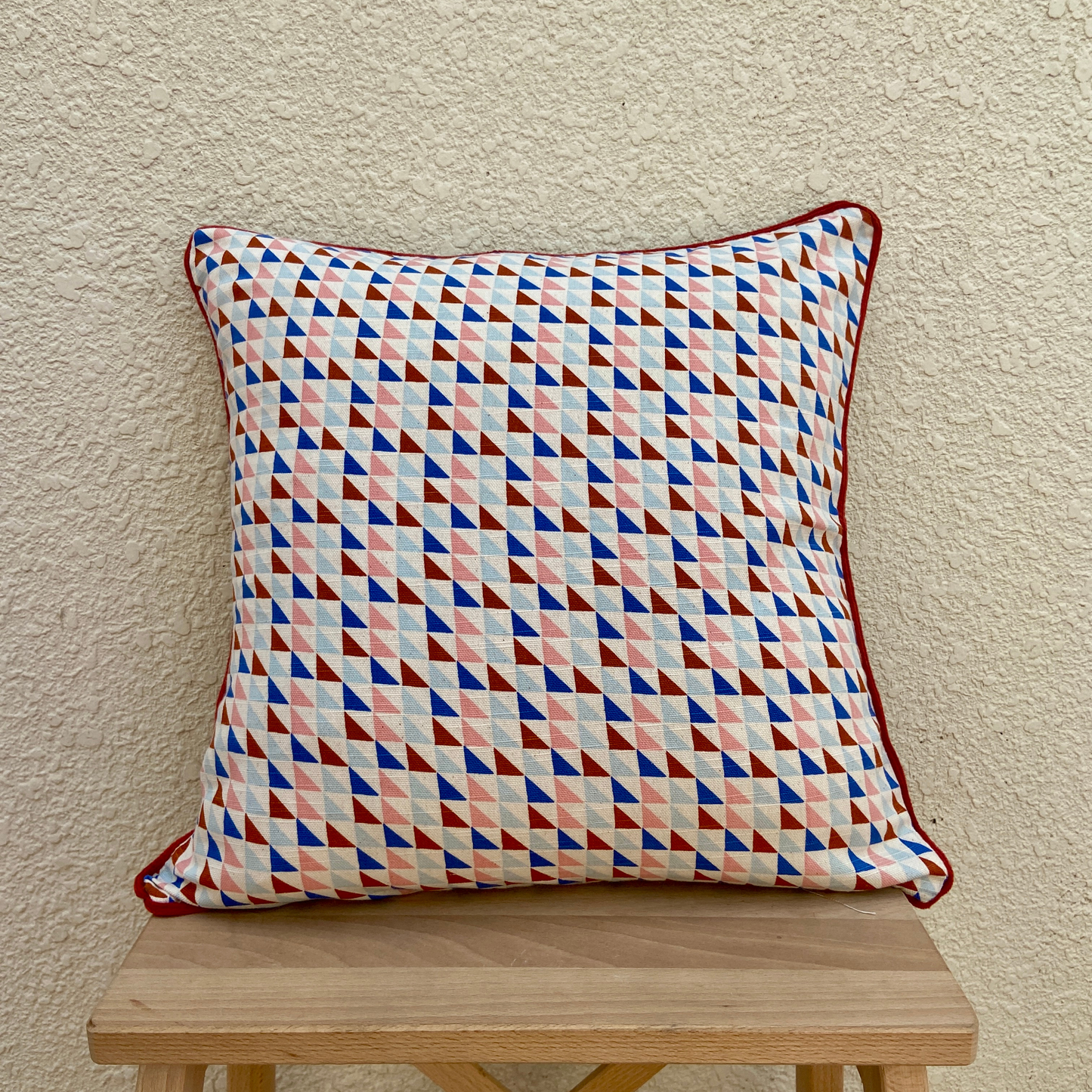 Colourful Triangle cushion cover 16 x 16 inches