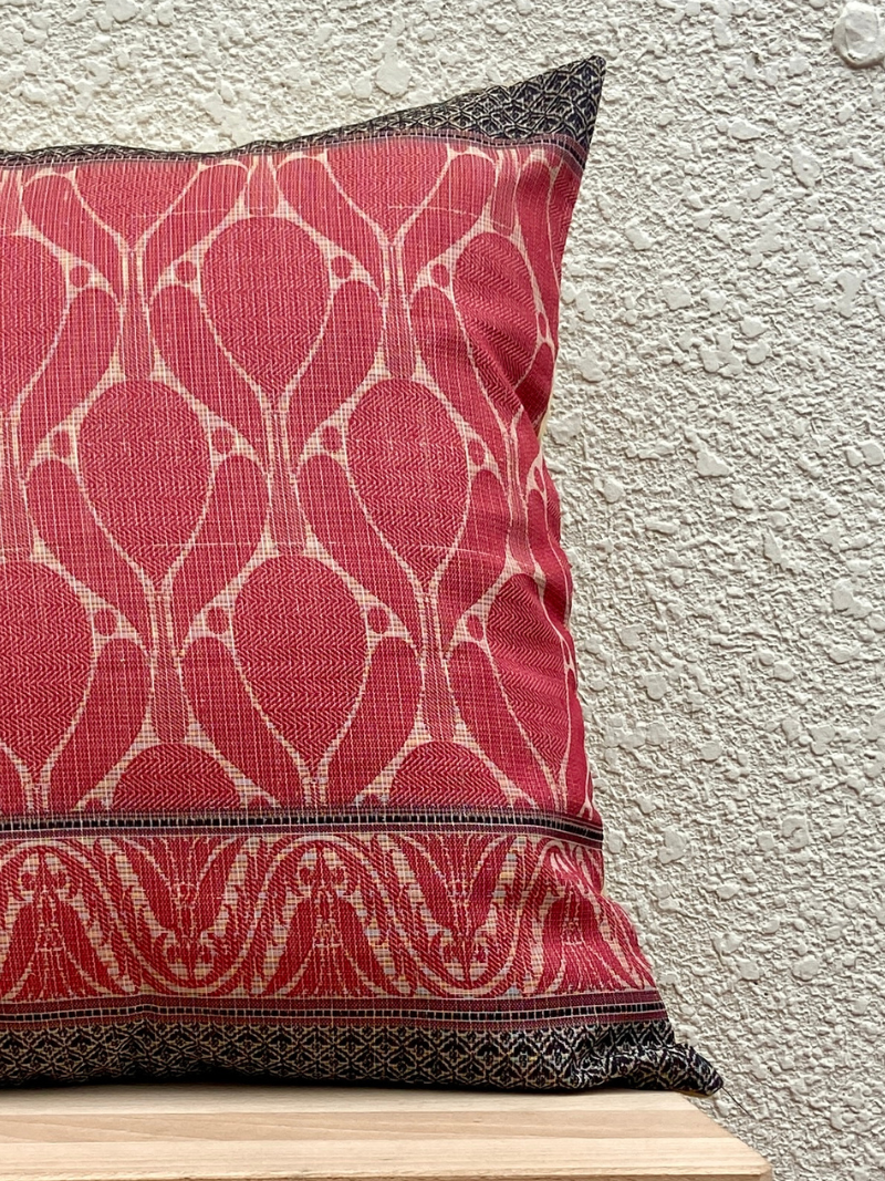 Ethnic Elegant Red & Black Cushion Cover Combo Set 16 x 16 inches and 12 x 20inches