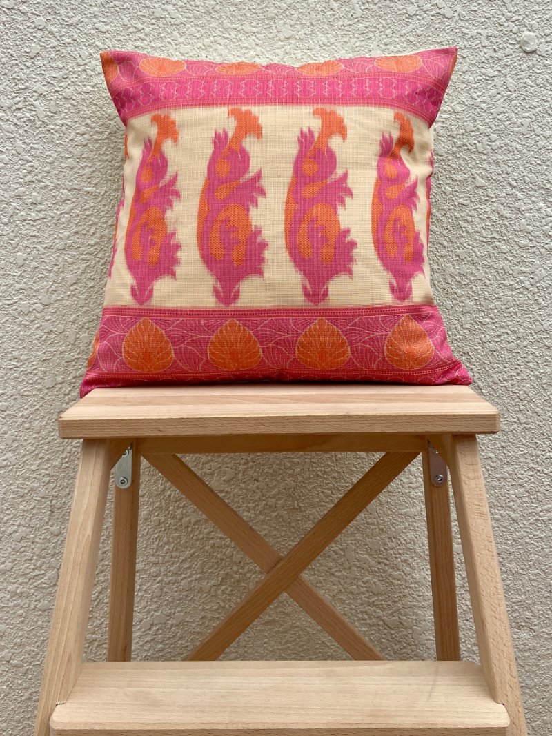 Ethnic Elegant Pink & Cream Cushion Combo 16 x 16 inches and 12x 20 inches
