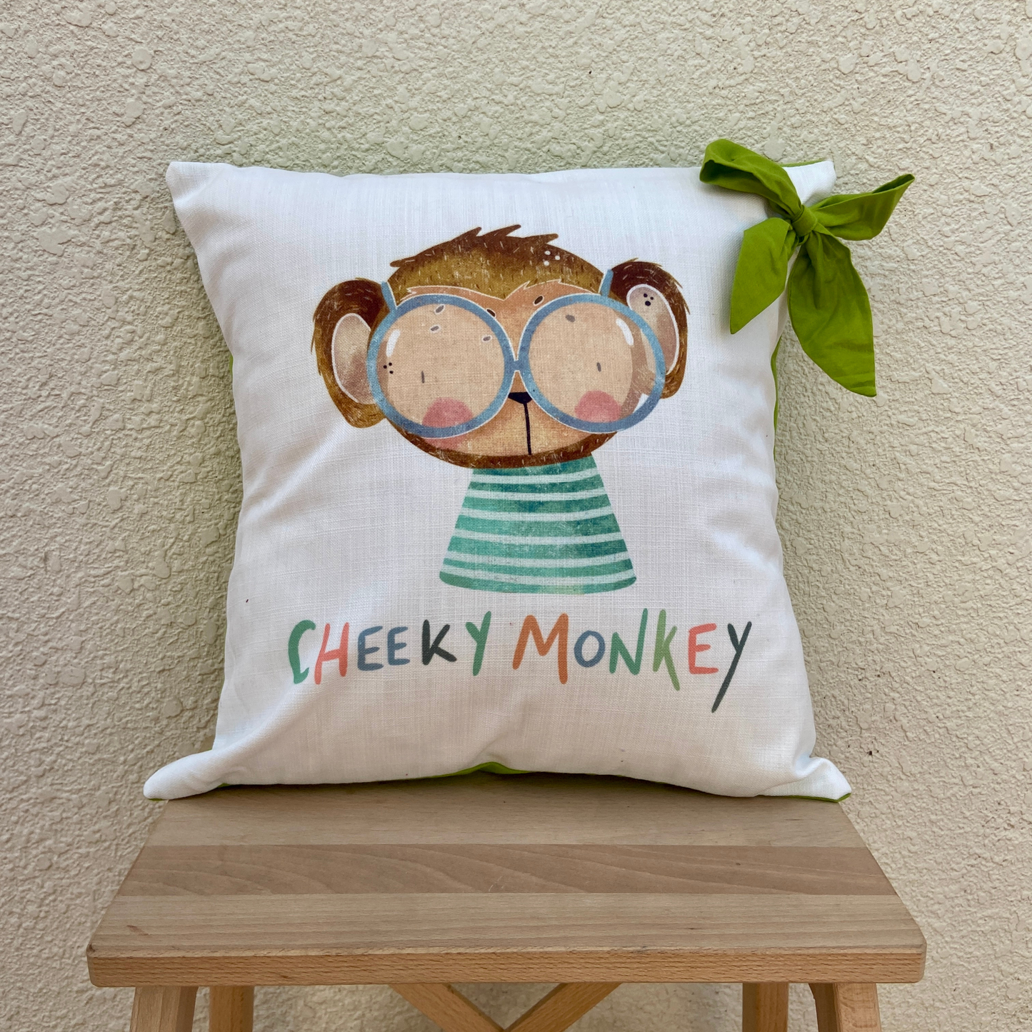 Cheeky monkey cushion cover 16 x 16 inches