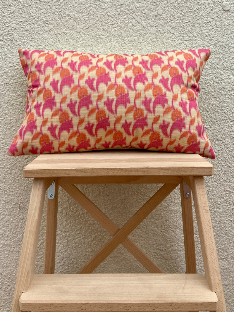 Ethnic Elegant Pink & Cream Cushion Combo 16 x 16 inches and 12x 20 inches