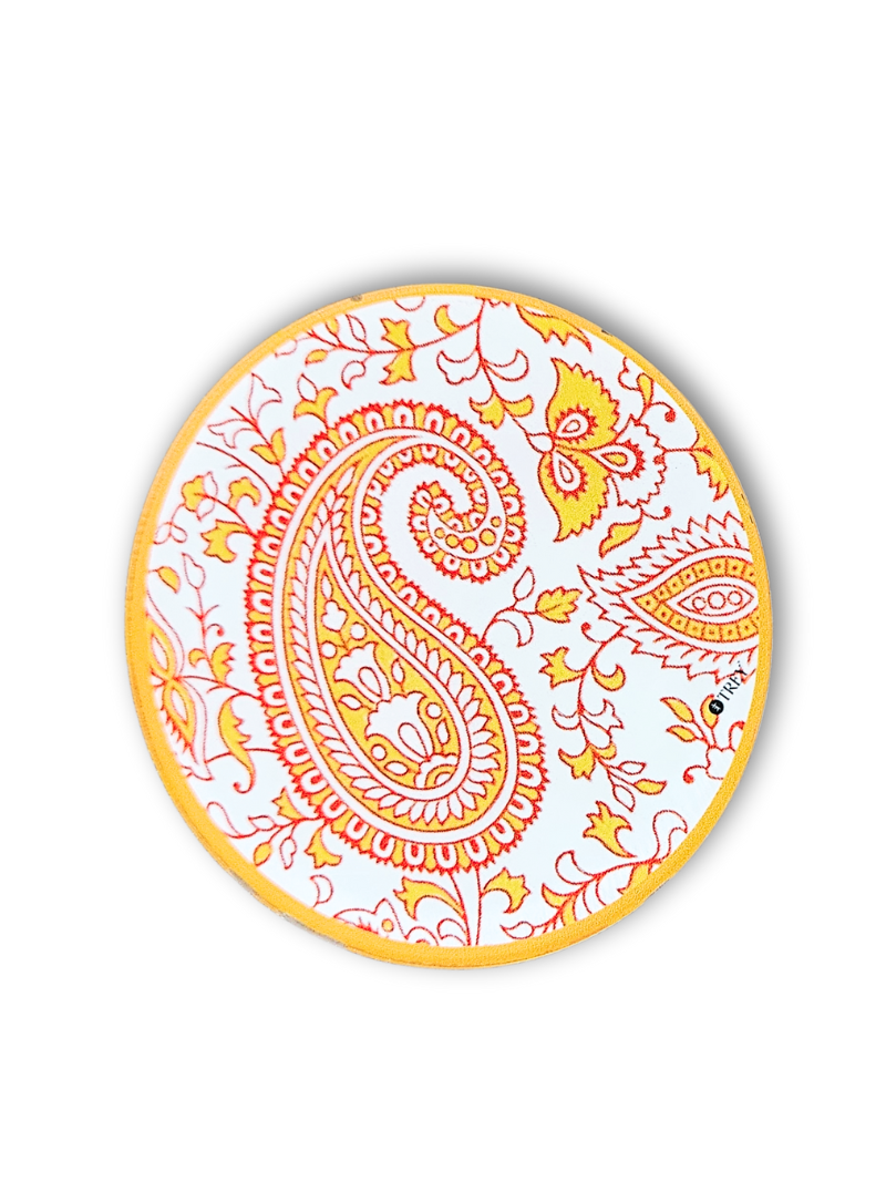 Festive Ethnic Waterproof Coasters for Tea, Coffee, Beer - Set of 2