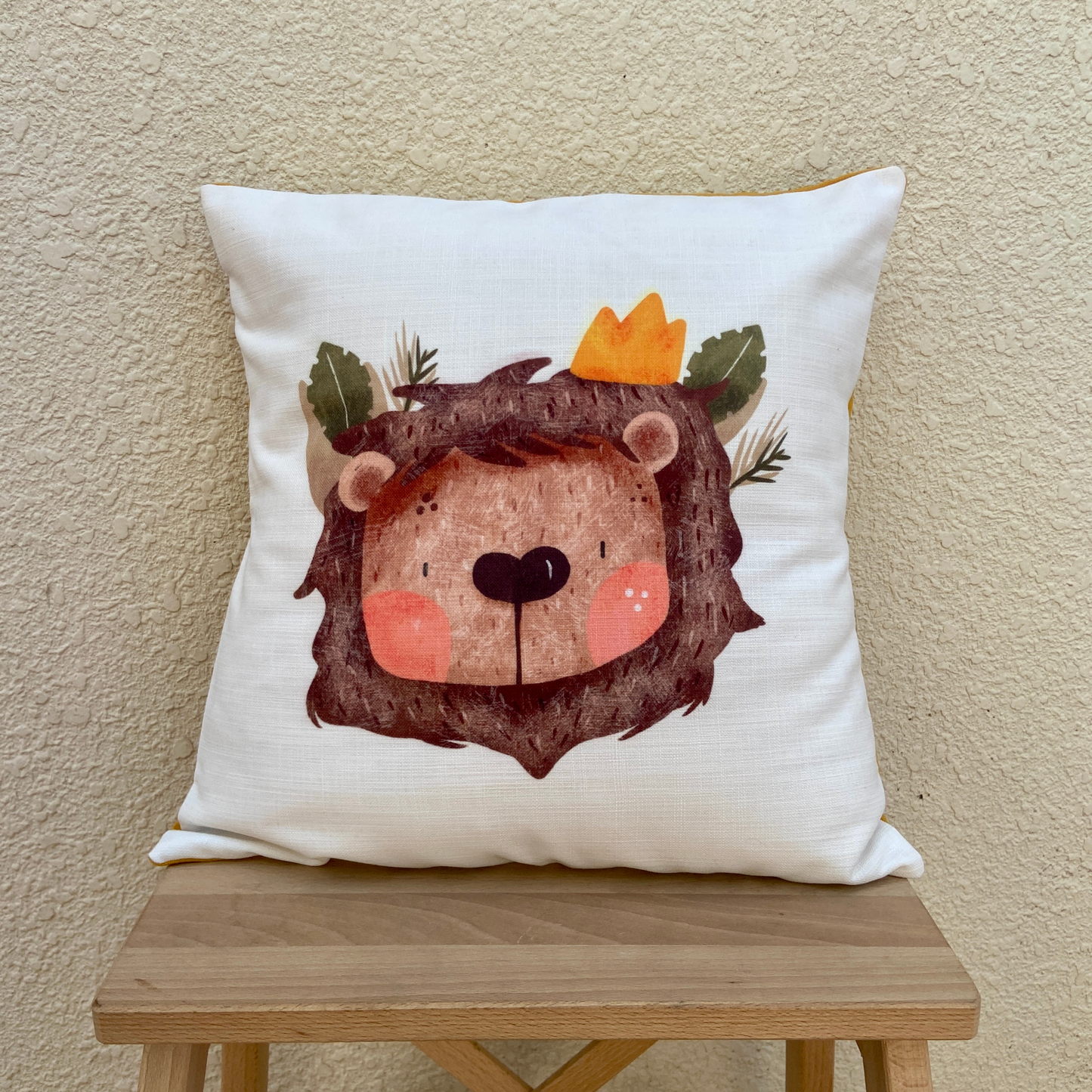 Lion king cushion cover 16 x 16 inches