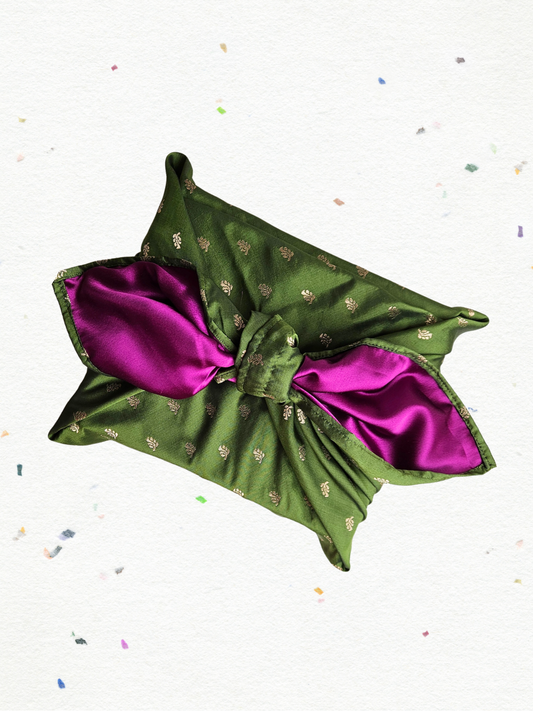 FUROSHIKI Festive Green & Purple