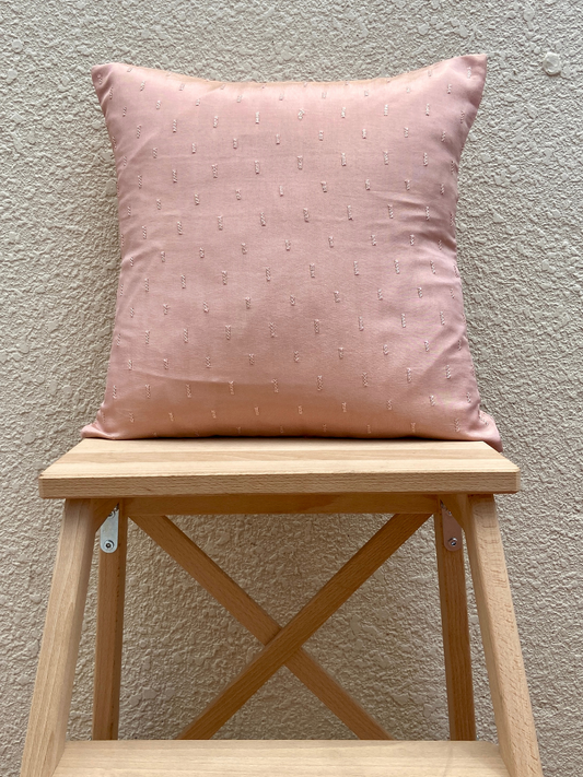 Minimalistic Elegant Pink Sequins Cushion Cover 16 x 16 inches
