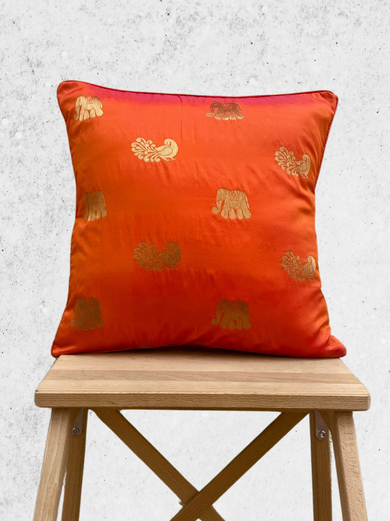 Stylish Cushion Cover Combo - Pink and Peachy Orange