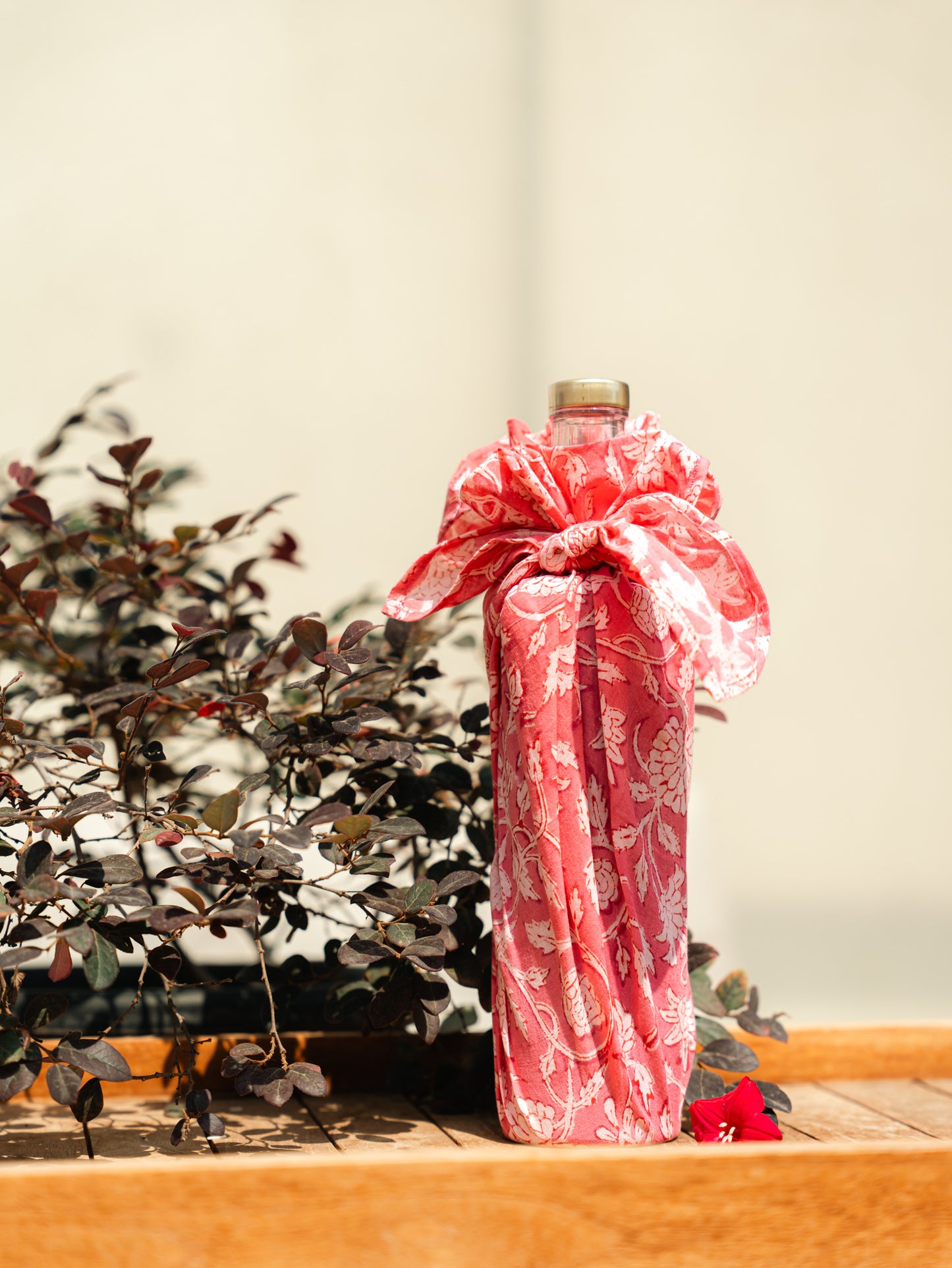 FUROSHIKI  Fabric Gift Wrap 100% Cotton Size - Pink Garden