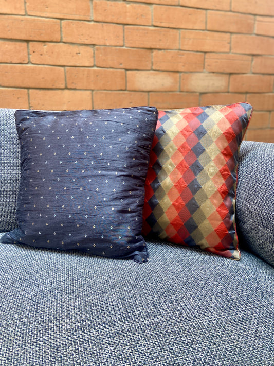 Festive Rust and Grey Cushion Cover Combo