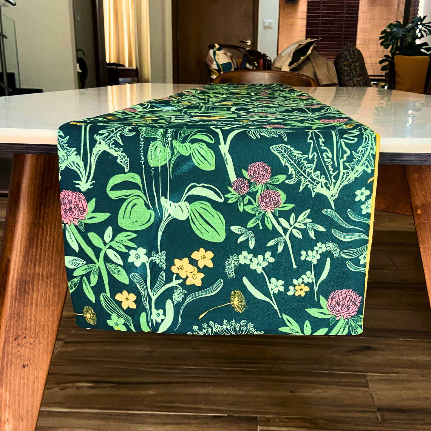 Modern Table Runner for 6 or 8 seater dining - Garden Print